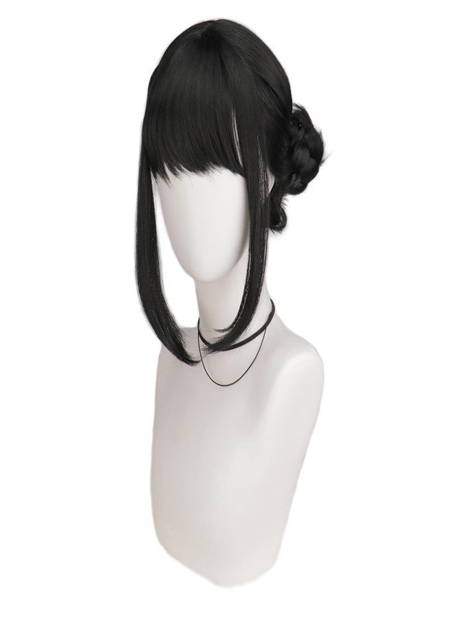 DAZCOS Men Women Anime Cosplay Wig for Halloween Accessories Prop Dance Covers Parties (Black-C) - Image 4